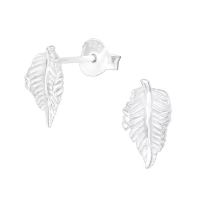 Silver Leaf Ear Studs