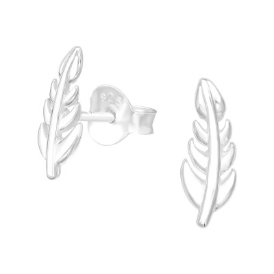 Silver Leaf Ear Studs