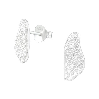 Silver Pattern Ear Studs