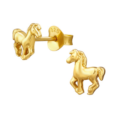 Horse Sterling Silver Ear Studs