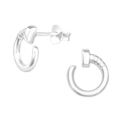 Silver Screw Ear Studs