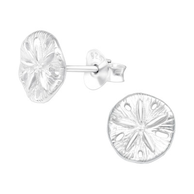 Silver Flower Ear Studs