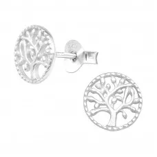 Silver Tree Of Life Ear Studs