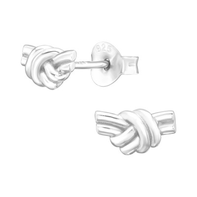 Silver Knot Ear Studs