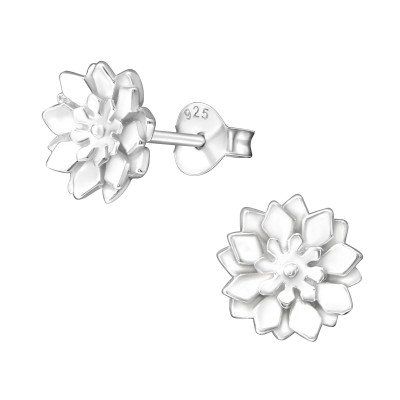 Flower Sterling Silver Ear Studs