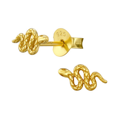 Snake Sterling Silver Ear Studs