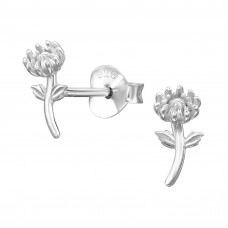 Flower Sterling Silver Ear Studs