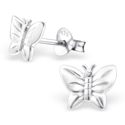 Butterfly Sterling Silver Ear Studs