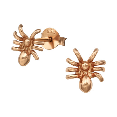 Silver Spider Ear Studs