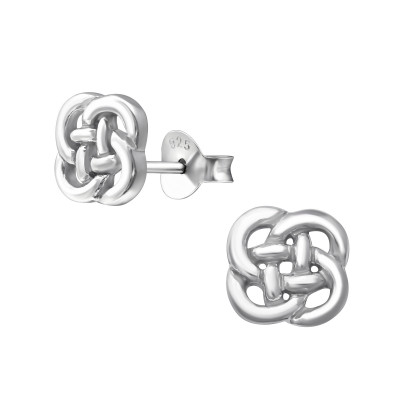 Celtic Sterling Silver Ear Studs