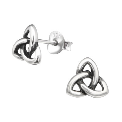 Silver Celtic Knot Ear Studs