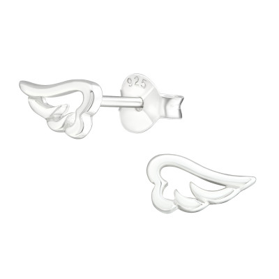 Silver Wing Ear Studs