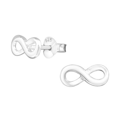 Silver Infinity Ear Studs