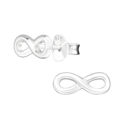 Silver Infinity Ear Studs