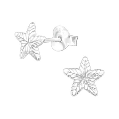 Silver Starfish Ear Studs