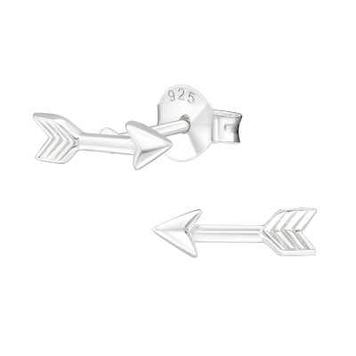 Silver Arrow Ear Studs