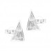 Silver Triangle Ear Studs