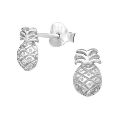 Pineapple Sterling Silver Ear Studs