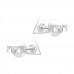 Silver Pyramid Ear Studs