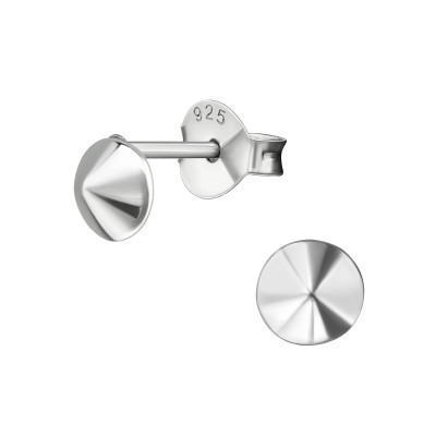 Silver Cone Ear Studs