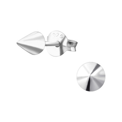 Silver Cone Ear Studs