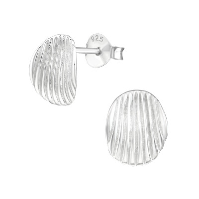 Silver Shell Ear Studs