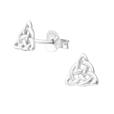 Silver Celtic Knot Ear Studs