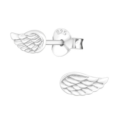 Silver Wing Ear Studs