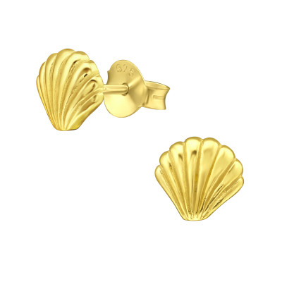 Silver Shell Ear Studs