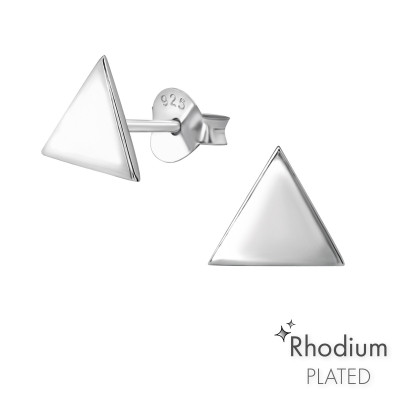 Triangle Sterling Silver Ear Studs