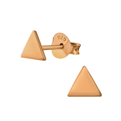 Silver Triangle Ear Studs