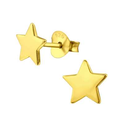 Silver Star Ear Studs