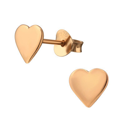 Silver Heart Ear Studs