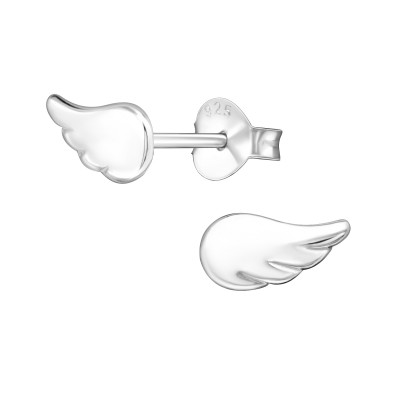 Silver Wing Ear Studs