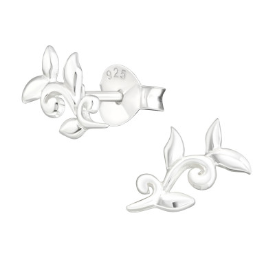 Silver Leaf Ear Studs