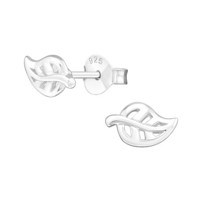 Silver Leaf Ear Studs