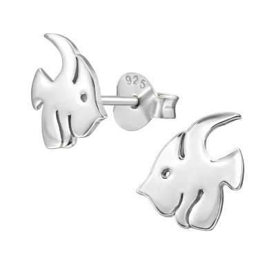 Silver Fish Ear Studs