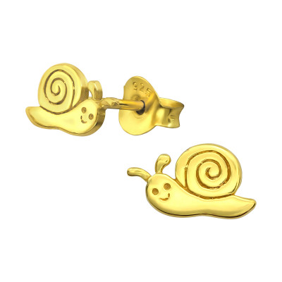 Silver Snail Ear Studs