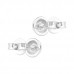 Silver Baseball Ear Studs