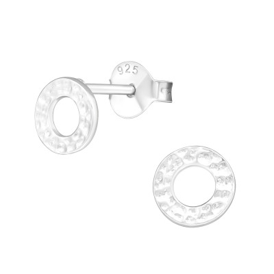 Silver Circle Ear Studs