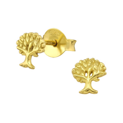 Silver Tree Of Life Ear Studs