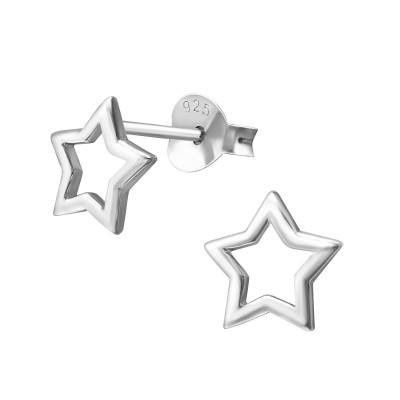 Star Sterling Silver Ear Studs