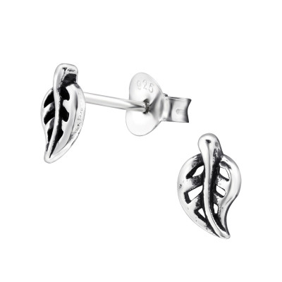 Silver Leaf Ear Studs