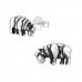 Silver Rhinoceros Ear Studs