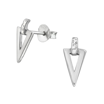 Triangle Sterling Silver Ear Studs