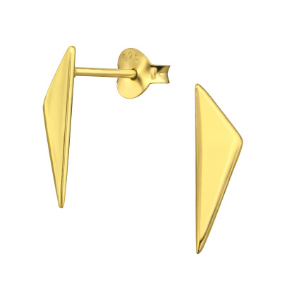 Silver Triangle Ear Studs