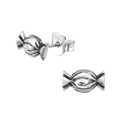 Silver Candy Ear Studs