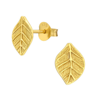 Silver Leaf Ear Studs