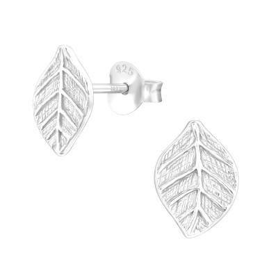 Silver Leaf Ear Studs