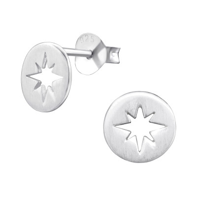 Silver Star Ear Studs